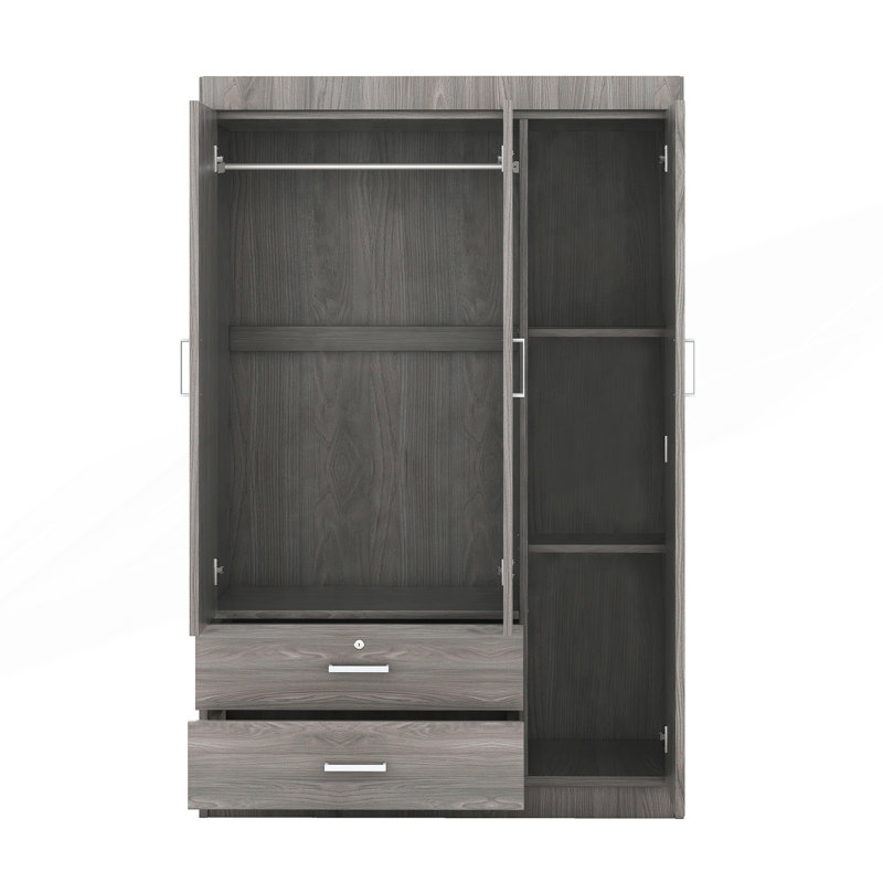 Armoire 3 portes avec 2 tiroirs