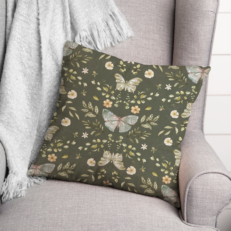  Housse de coussin décoratif en polyester / mélange de polyester, Vert foncé