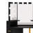 Halide Vanity Desk Table Set Stool with Tri-Fold Mirror, Adjustable Light Bulb-822922907