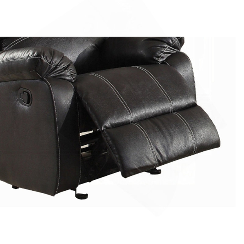 Fauteuil inclinable en cuir synthétique noir Zuriel