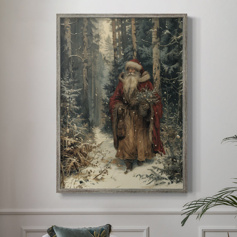 «Christmas Holiday» DCXXX, reproduction d'art encadrée - bois massif, H 30 po x l 24 po