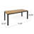 Wood Outdoor Eating Table With Iron Base, 72.67" X 34" 30 Dining Black Frame,