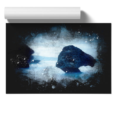 Barbados Beach Paint Splash - Frameless Print