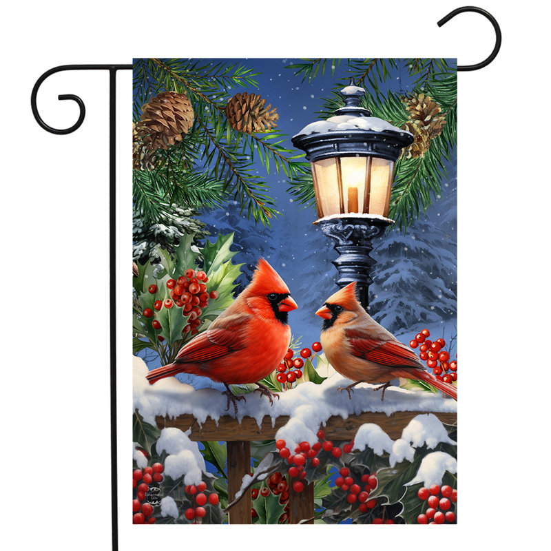 Drapeau de jardin Winter Glow Cardinals