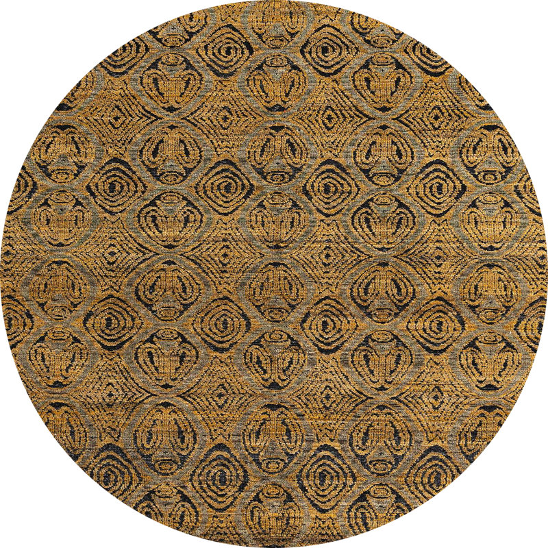 Abstract Indoor Rug, Round 7'