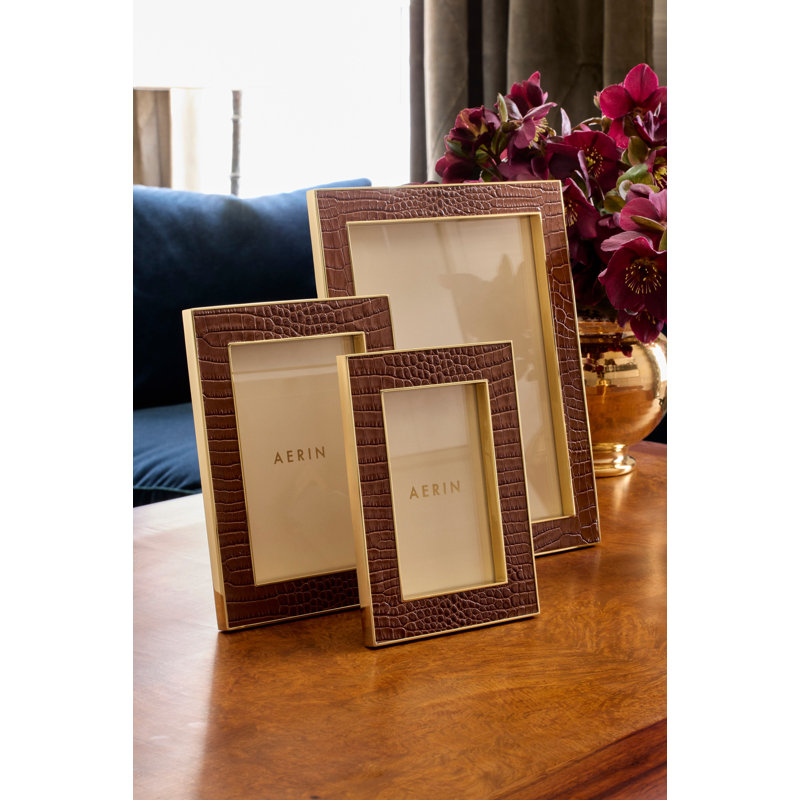Classic Croc Leather Frame, 8x10, 4" W x 6" H