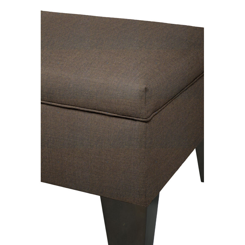 Zaylee Velvet Ottoman, Sterling