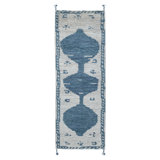 Reef Madness Wool Oriental Area Rug in Blue/Gray