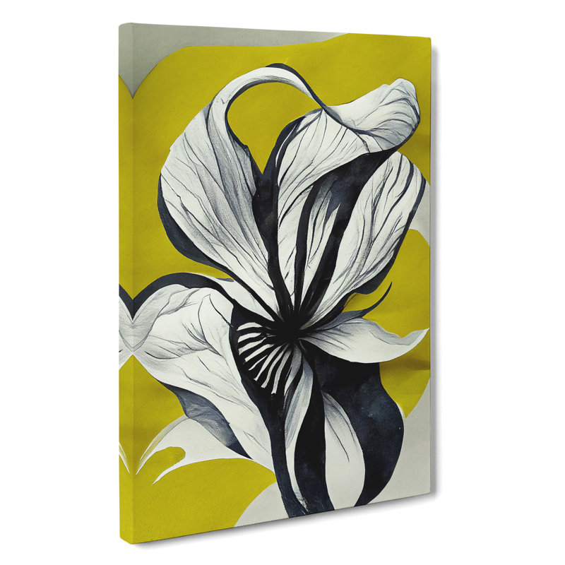 Flowers Abstract Art No.1 - Wrapped Canvas Print, 50cm H x 35cm W x 3cm D