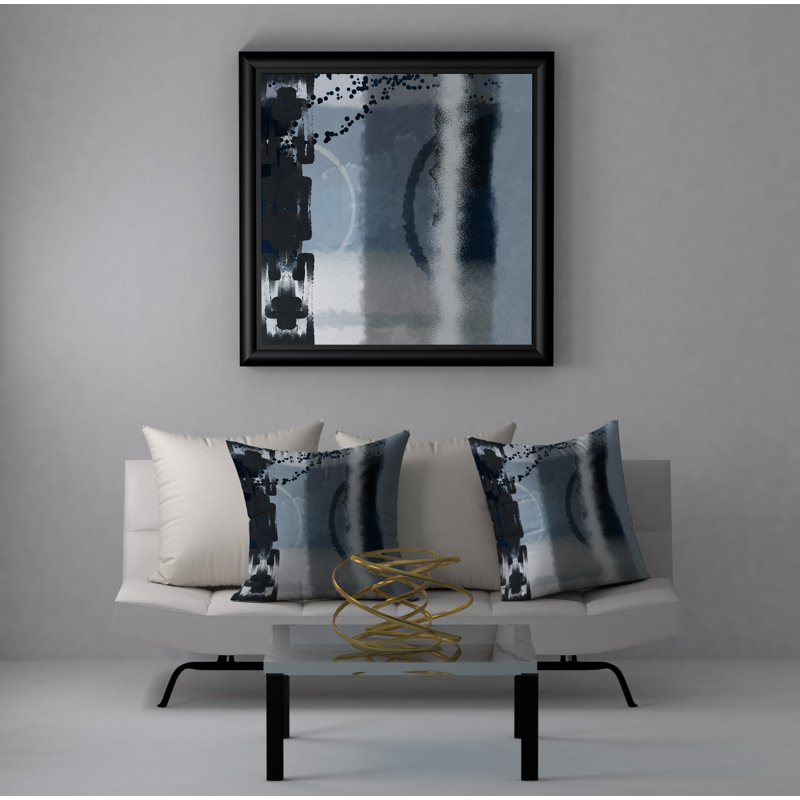 Abstract Throw Pillow, 18" H x 18" W