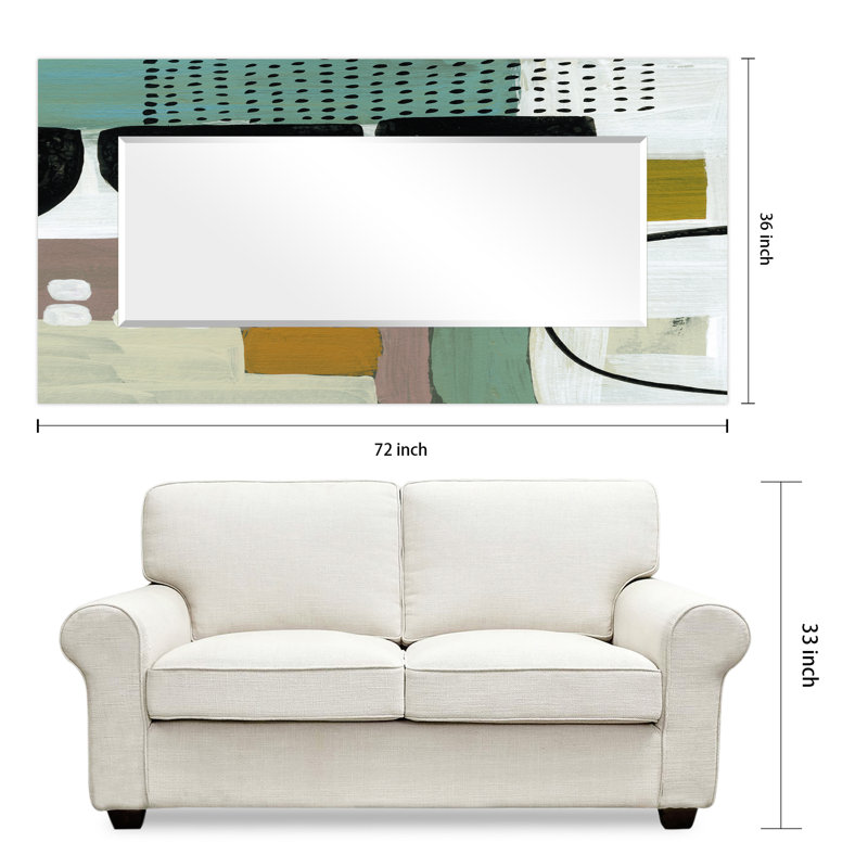 Zolder Glass Flat Mirror, 72" x 36"