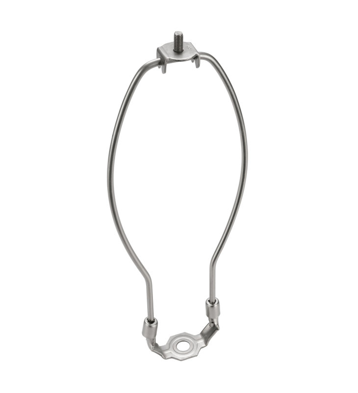 Lamp Harp, 10" H x 4.5" W x 0.8" D, Satin Nickel