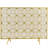 Frary Metal Star Patterned Single Panel Geometric Gold Fireplace Screen with Mesh Netting