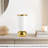 10" White Ceramic Vase With Round Polished Gold Base