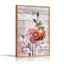 Art mural sur toile en bois rose patiné-133219872