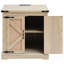 Table de bout Farmhouse, table basse rectangulaire en bois de rotin PE tissé, table basse de rangement de style boho moderne de 24 pouces avec charnières en métal rétro, pour le salon, la chambre à coucher et les petits espaces, table