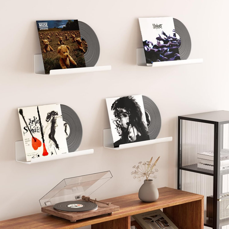 Raian 4 Piece Floating Shelf, White