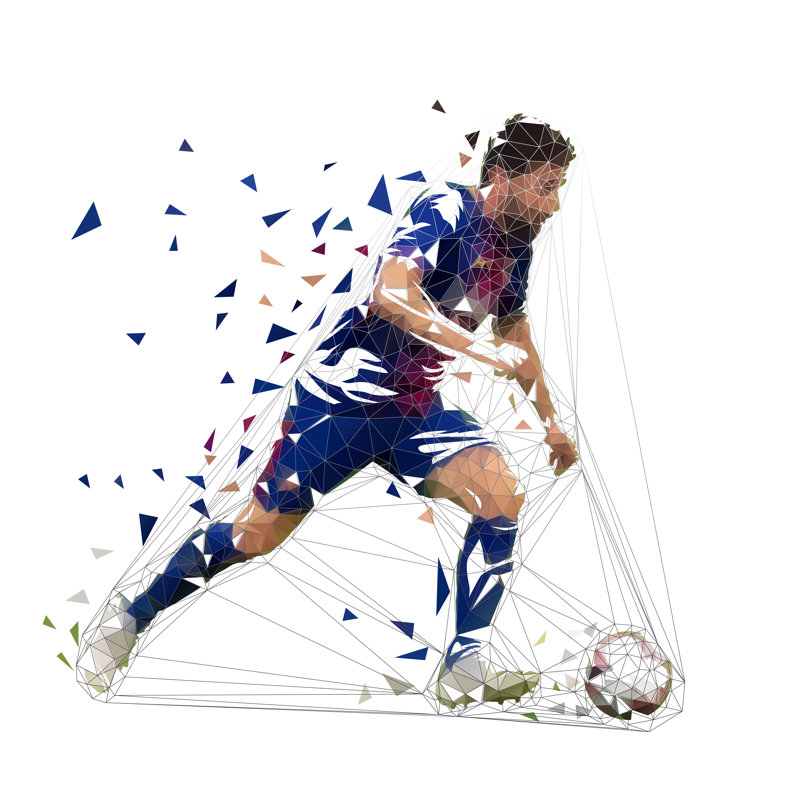 Football Player by Msan10 - Wrapped Canvas Print, 30cm H x 30cm W x 3.8cm D