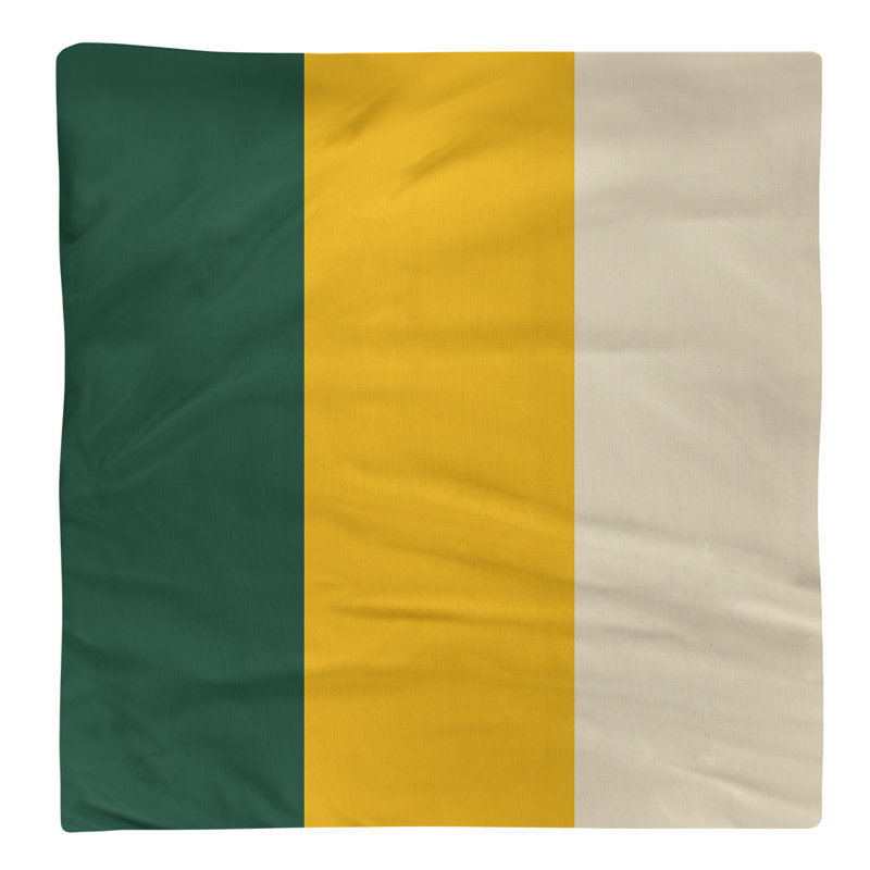 Serviette pour dîner de hockey Minnesota, 10 po x 10 po, Vert forêt / récolte dorée / blé du Minnesota, Polyester