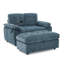 Double canapé inclinable avec port de charge USB et repose-pieds de rangement-180296367