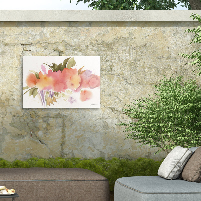 Toile d'extérieur Sheila Golden Tones of Coral, H 30 po x l 47 po x P 1,5 po