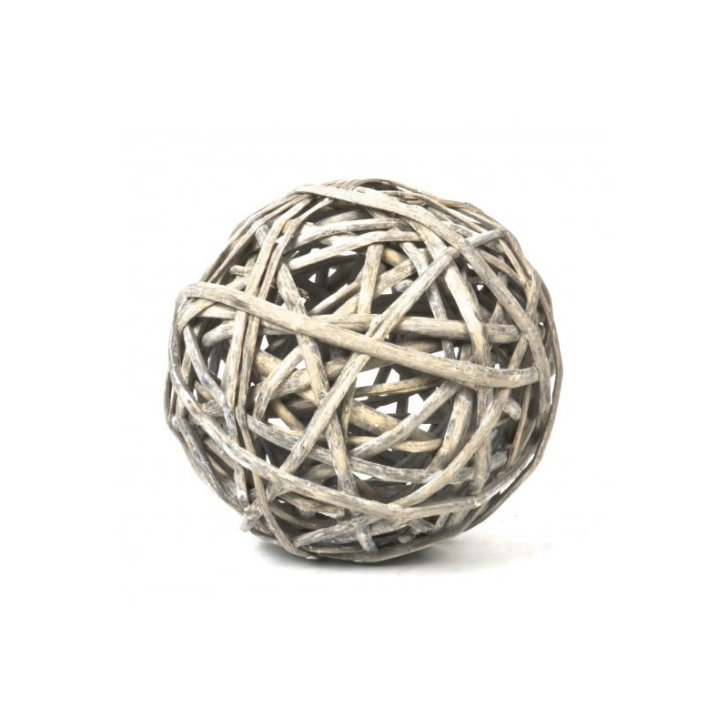 Sculpture boule willow Karissa, H 2,7 po x l 2,7 po x P 2,7 po, Gris