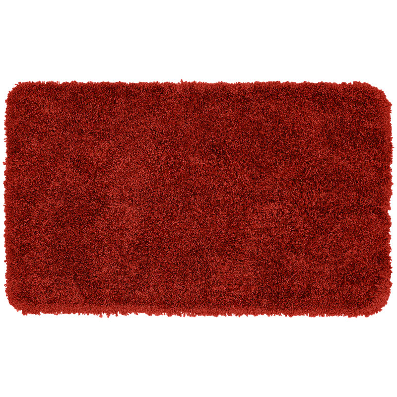 Treye Nylon Bath Rug with Non-Slip Backing, Chili Pepper Red, Rectangle 30" x 50"