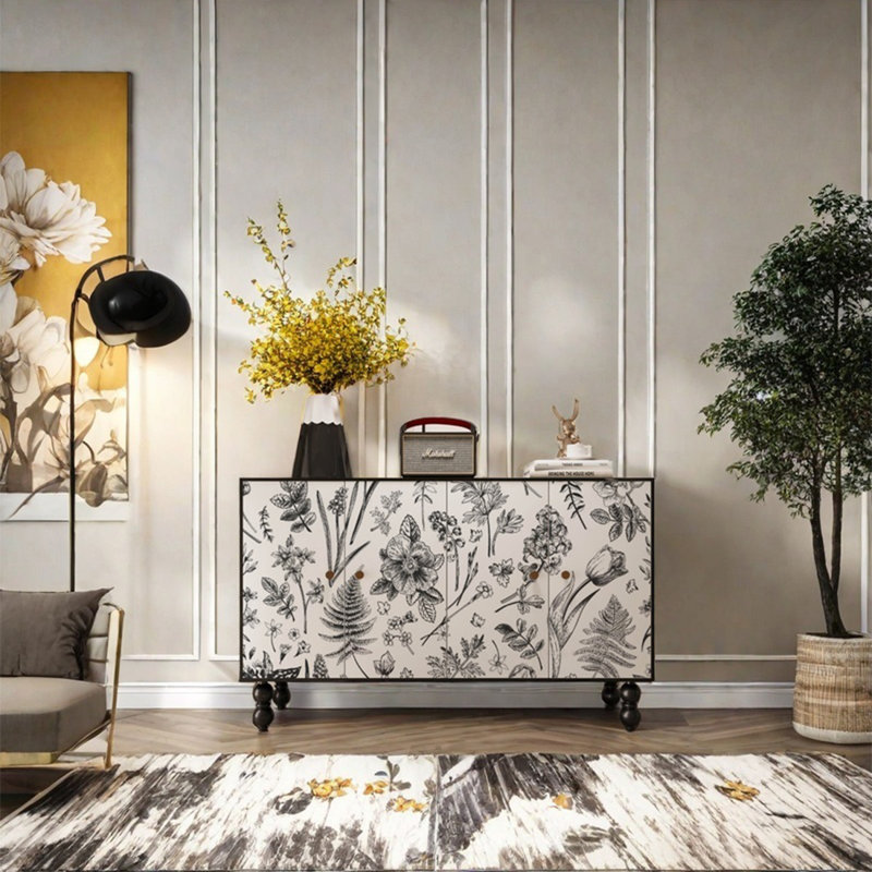 Armoire de rangement grande capacité avec cadre en pin