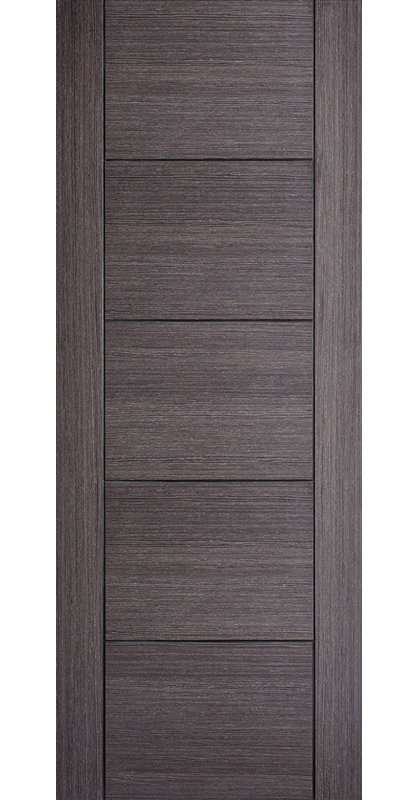Vancouver White Primed Internal Door, Pre-Finished Ash Grey, 198.1cm H x 68.6cm W x 3.5cm D