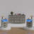  Ensemble de commode 3 pièces - commode 10 tiroirs et deux tables de chevet 2 tiroirs avec station de charge, gris délavé