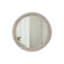 Miroir rond blanc vieilli 23,62 po - Miroir rond orné de perles pour meuble-lavabo et salon de ferme