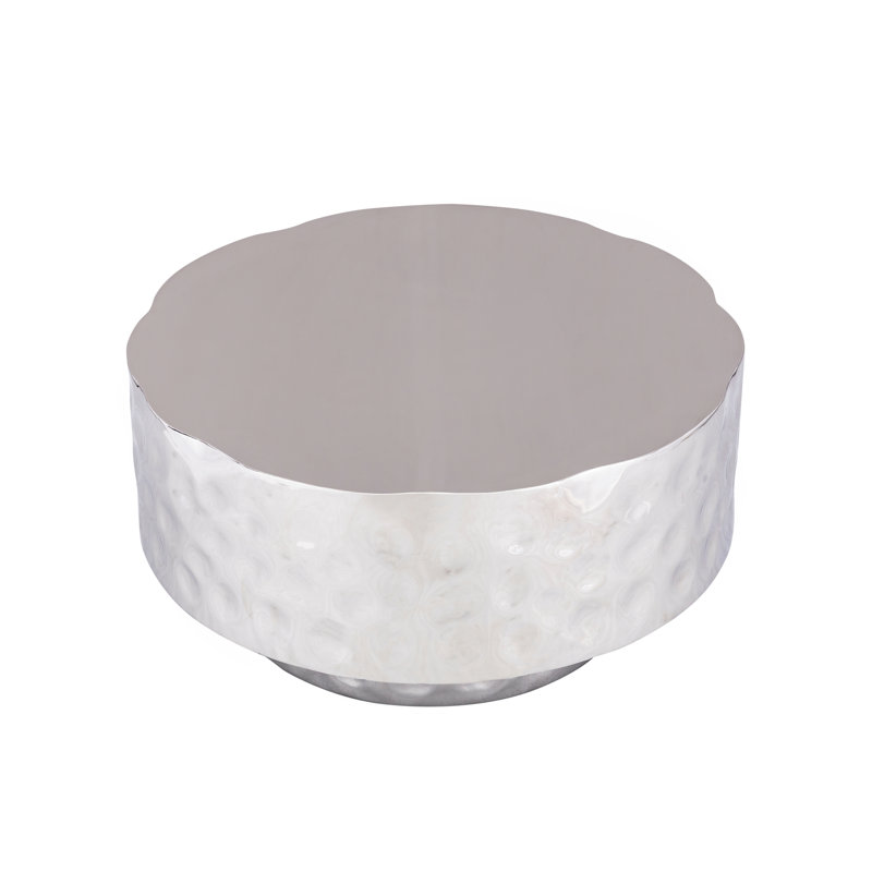 Table basse de style moderne en métal, Argent