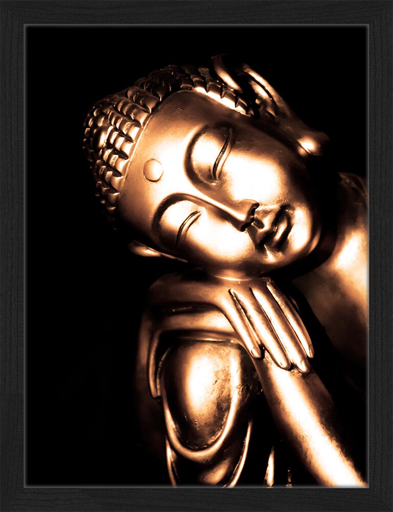 Gerahmtes Poster Relaxed Buddha Statue