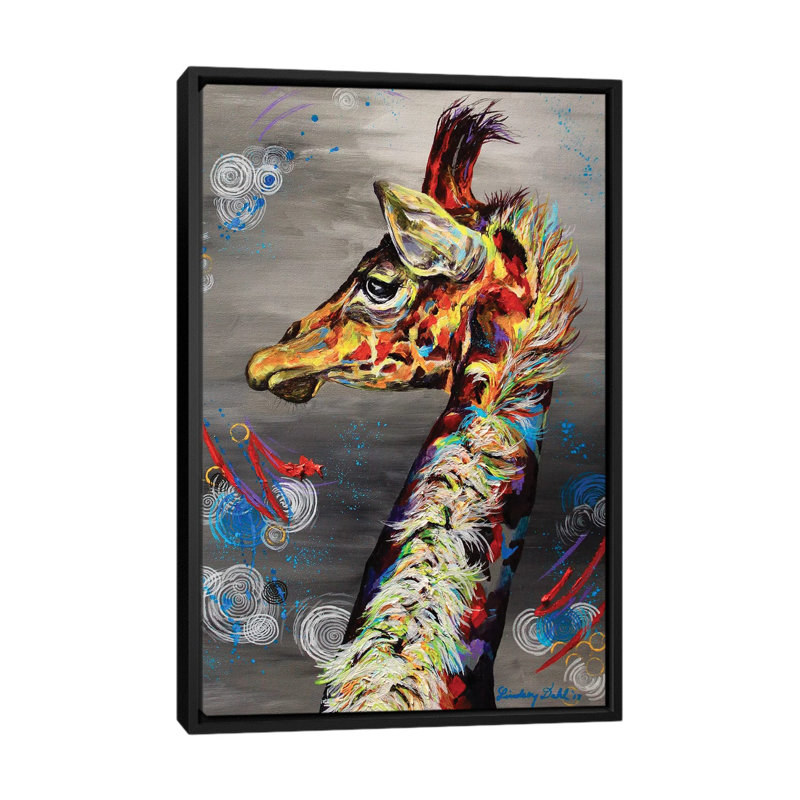 « april », impression sur toile, H 26 po x l 18 po x P 1,5 po, Toile avec cadre noir, Pas de tapis