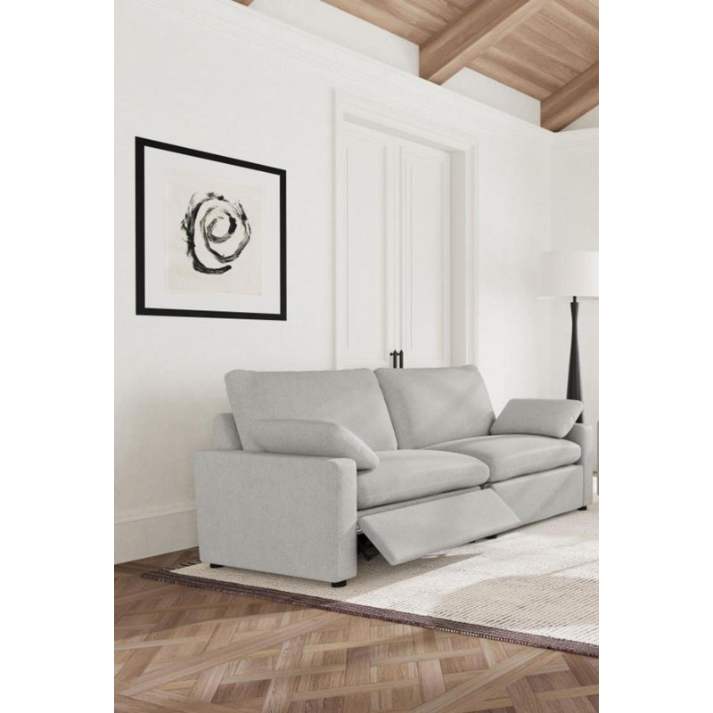 Roca Modular Power Loveseat Grey