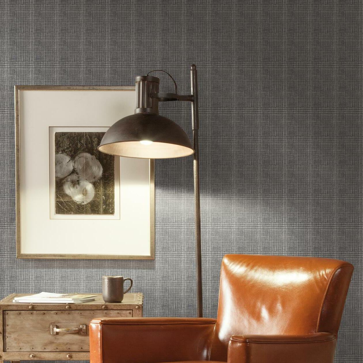 Plaid Wallpaper, Black