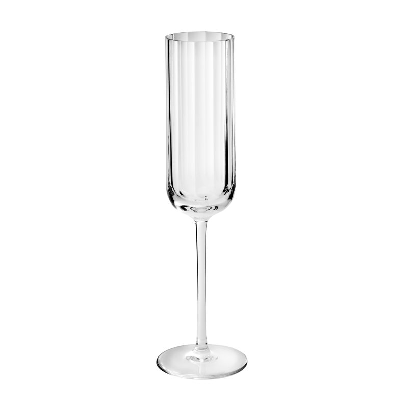 Fluted Collection Handmade Crystal Flute