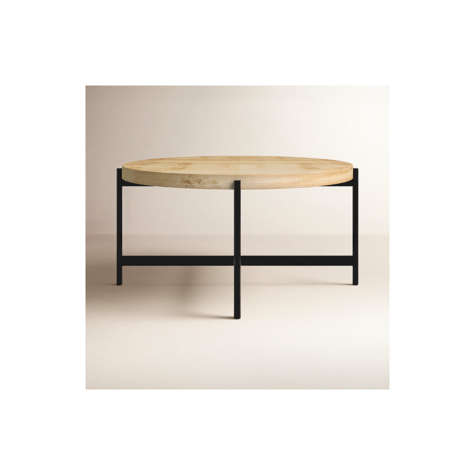 Craigwood Modern Burl Wood Coffee Table