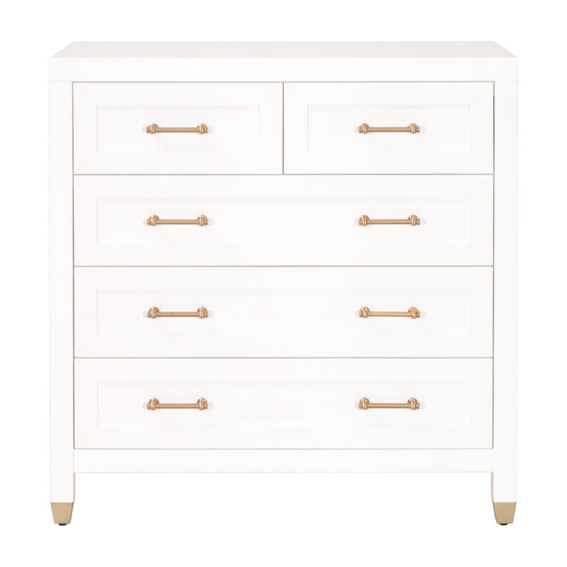 Commode en bois massif à 5 tiroirs Fujiko