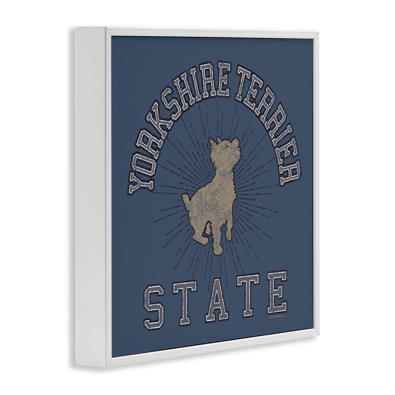Yorkshire Terrier State, estampe numérique par Spirit Animals / Life Is High, Estampe numérique encadrée blanc bord de mer