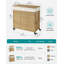 Wood Rolling Laundry Hamper with Handles-852883663