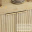Armoire d'appoint Dutcher l 31 po, conception cannelée avec rangement -1780955962