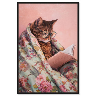 Décoration murale pour chat, "Cat Nap", chap. III par Art Remedy, cadre noir, 16 x 24