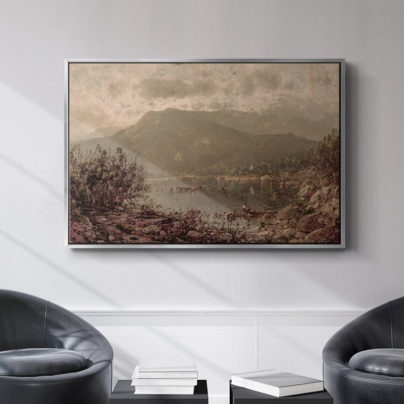 Paysage rétro - DCXLVI, H 25 po x l 37 po x P 1,5 po, Toile tendue
