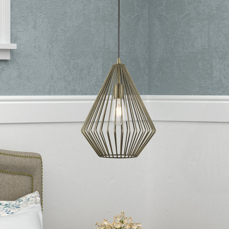 Garfield 1 - Light Unique/Statement Pendant, Antique Brass