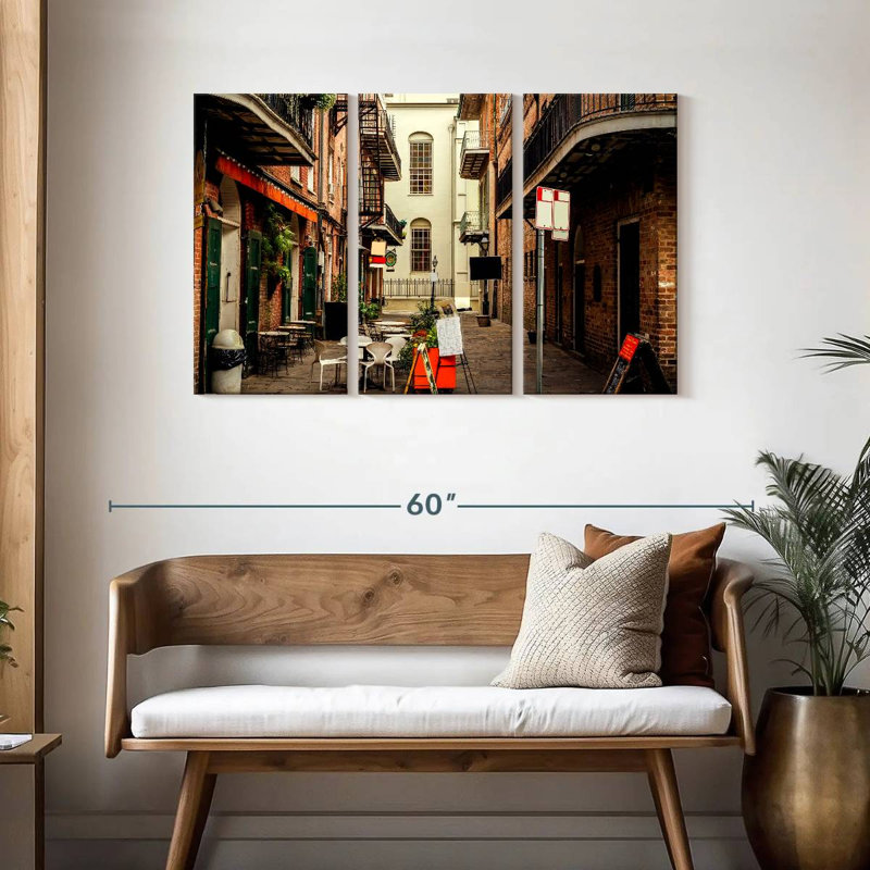 Sebbie, la ruelle française de la Nouvelle-Orléans, H 28 po x l 45 po