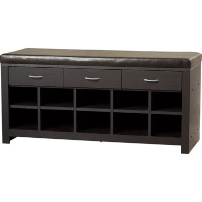 Kait Faux Leather Upholstered Storage Bench