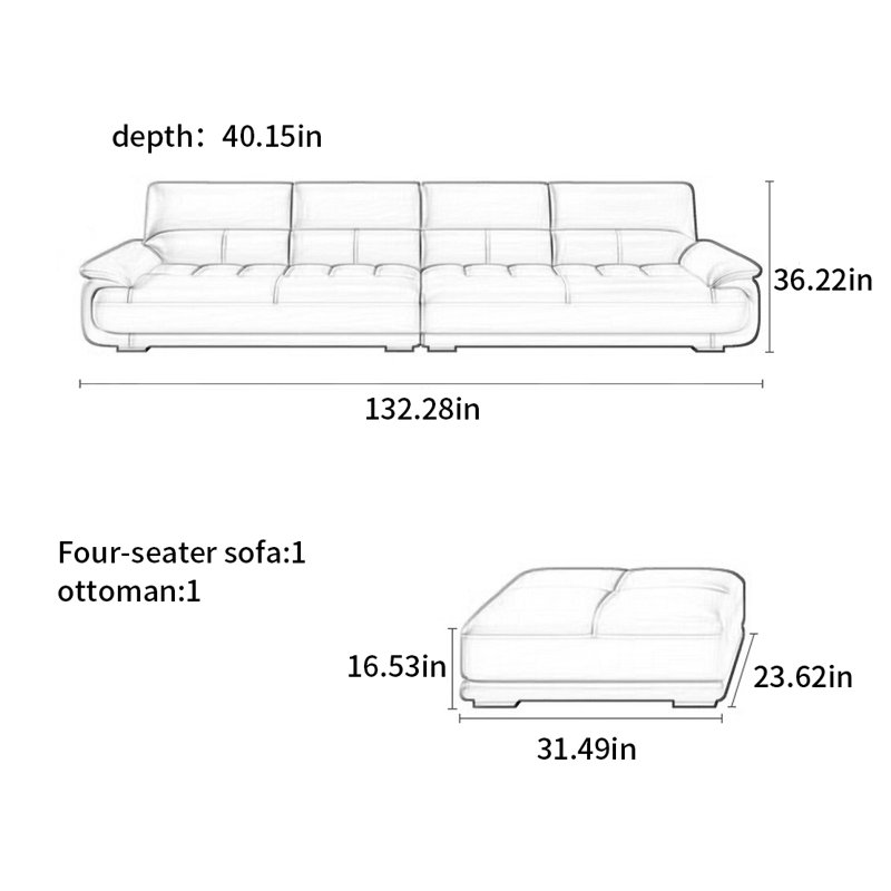 Modern simple and light luxury sofa