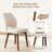 Dining Chairs Set Of 4, Modern Upholstered Kitchen Chairs With Unique Cutout High Back & Wood Legs, Comfortable Fabric Side Chair For Dining Room, Living Room Beige-1099090794