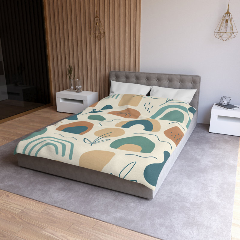  Duvet Covers No 1 Single Piece, White/Brown, Twin Duvet Cover